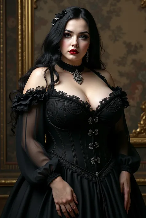  woman  goth  corset   opera chubby  