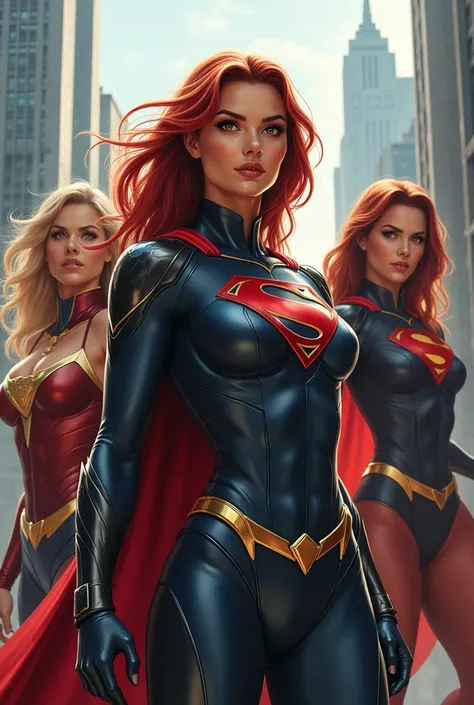 Group of  super women heros 