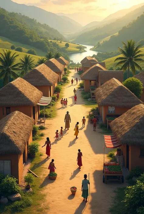 indian village scene