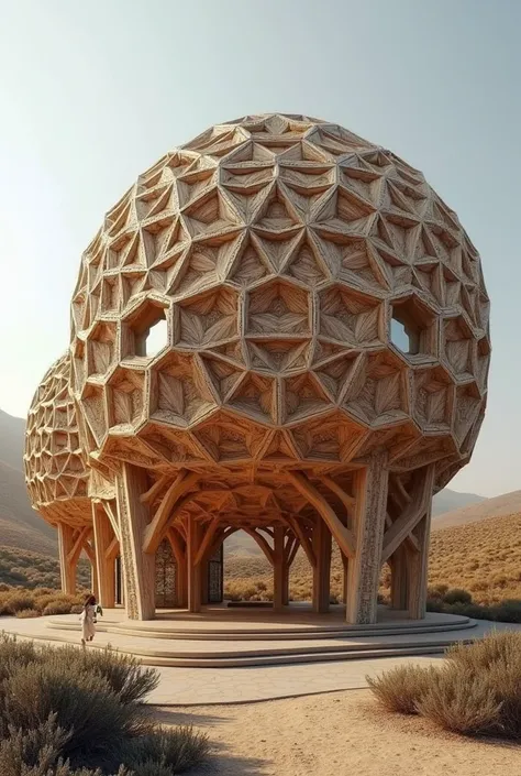 A modular wooden by the design of Soltanieh dome tiles