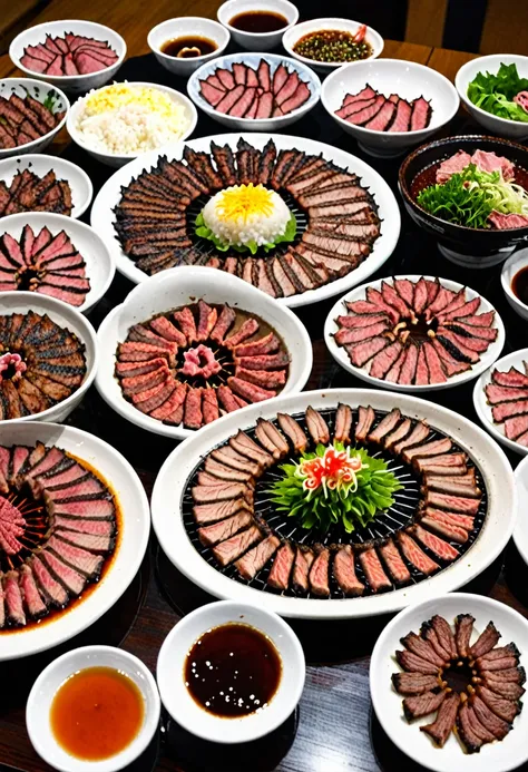 lots of delicious looking yakiniku