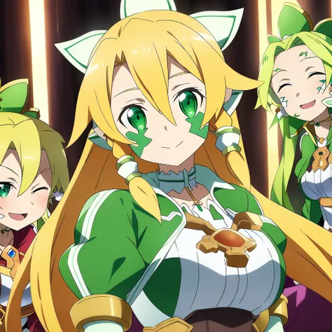 ((( leafa (terraria), sword art online))), masterpiece, best quality, very aesthetic, absurdres, anime artwork, anime style, key visual, vibrant, studio anime, highly detailed, large breasts, 2+girls (((cloned face)))
(((similar identical twins)))
All the ...