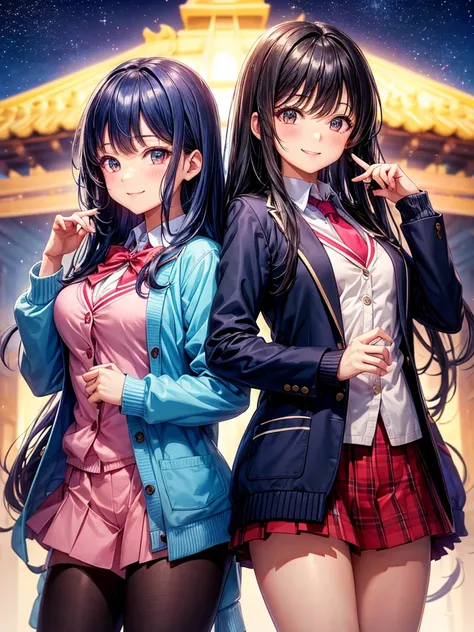 best quality，，smile，blazer，swimsuit，nepal，middle school girlultiple girls are depicted,harem，idol group，new uniform，future，new f...