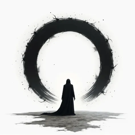 circle shape symbol. discribing the determination, solitude, not scare to die