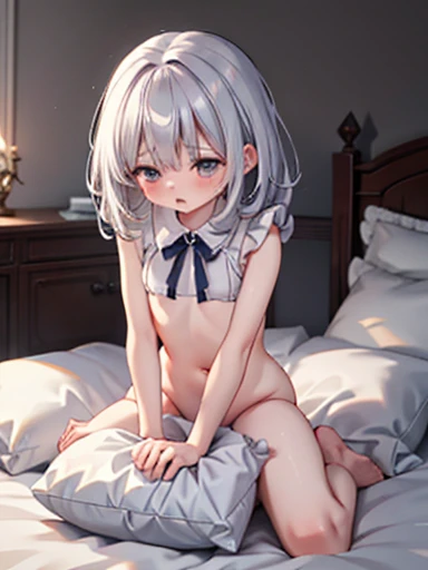 (Browsing Caution:1.2)、Beautiful girl dangling a popped balloon from her mouth、Mouth half open、Flat Chest、Young body、White liquid dripping from the mouth、White fluid dripping from chest、Embarrassing、A dreamy look、Half an eye、Cute pajamas、String Bra、Excessi...