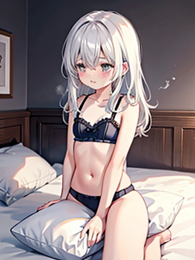 (Browsing Caution:1.2)、High resolution、4K.Beautiful girl dangling a popped balloon from her mouth、Mouth half open、Flat Chest、Young body、White liquid dripping from the mouth、White fluid dripping from chest、Embarrassing、A dreamy look、Half an eye、Cute pajamas...