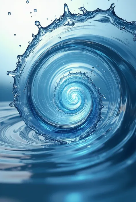 spiral water realistic on a basin

