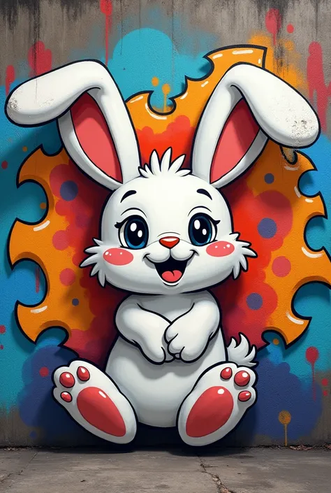 Bunny cartoon grafitti