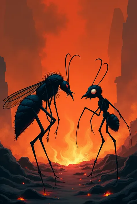 
Mosquito: Ants you go to hell
Ants: Am there already. 
Mosquito: you rot there