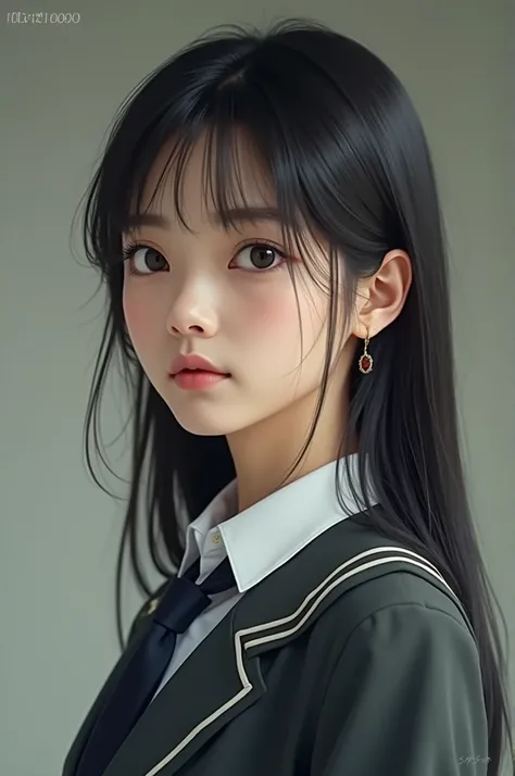 Senior Korean high schooler girl