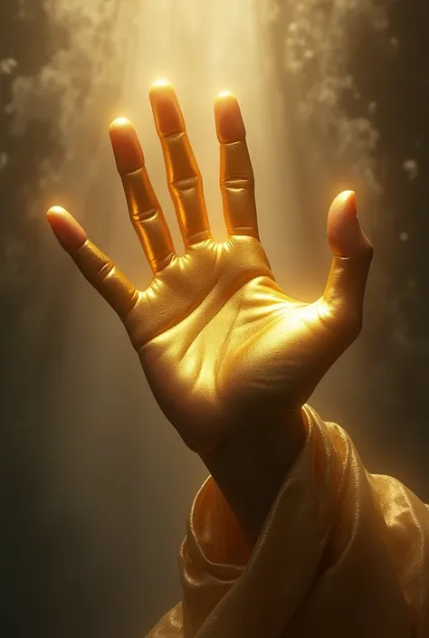 Create a golden hand 