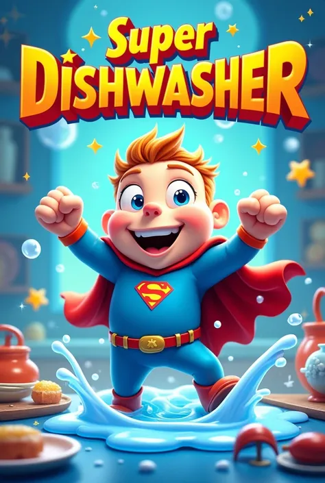 a disney movie cover with the words super dishwasher
