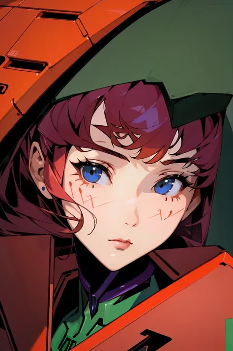 masterpiece, best quality, ultra-detailed, illustration, 1girl, highly detailed evangelion costume, (large robot background), detailed skin texture, beautiful detailed face, intricate details, ultra detailed