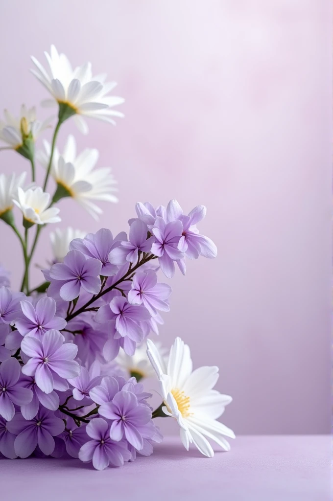 Beautiful lilac and white flowers in high quality