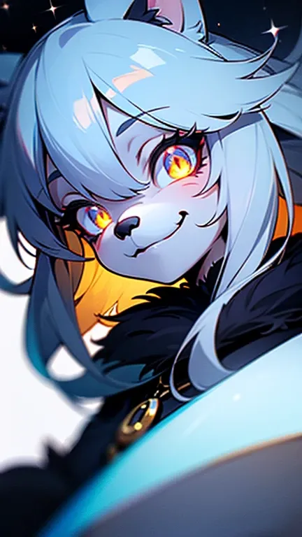 masterpiece,insanely detailed, a girls, kemono, furry face, evil smiling, grinning,luminous eyes, with sparkling eyes, narrow eyes, scrawny, dark fantasy, white background, upper body, dutch angle shot