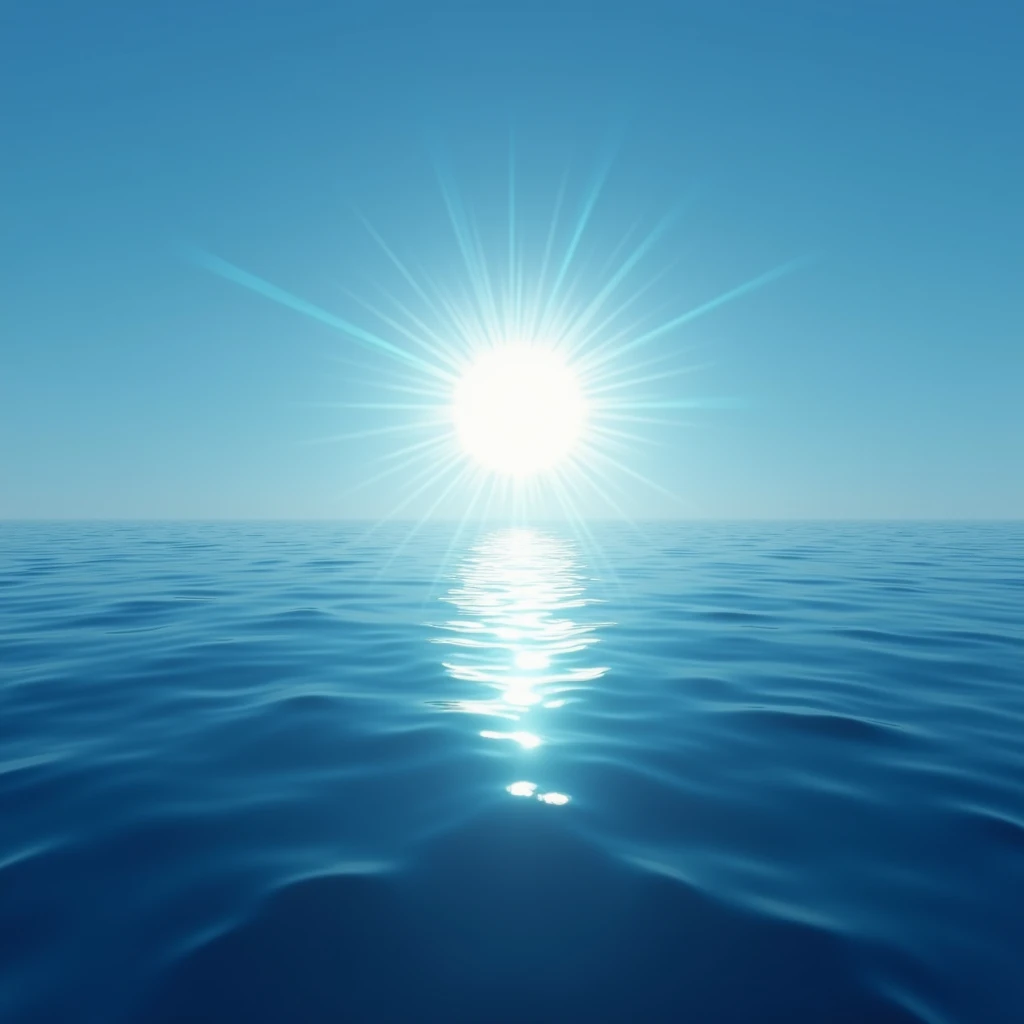 Sun light is  SHIELD Style on Blue sea surface