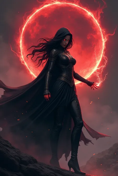 Superheroine Moon Powers Look Villainous Eclipse Necromancer Zatanna Sabrina Darkness Powers Witch Sorceress
