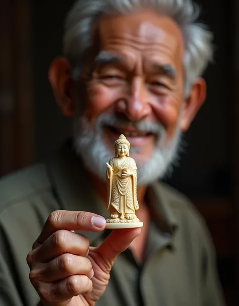  unparalleled mini size Buddha statue about 1centi meter, very slender adult Buddha statue, made of ivory, very elaborate and beautiful, beautiful ornament(flowers, lotus, halo, etc) carved, fearless face, covered with clear case and made into a pendant, p...