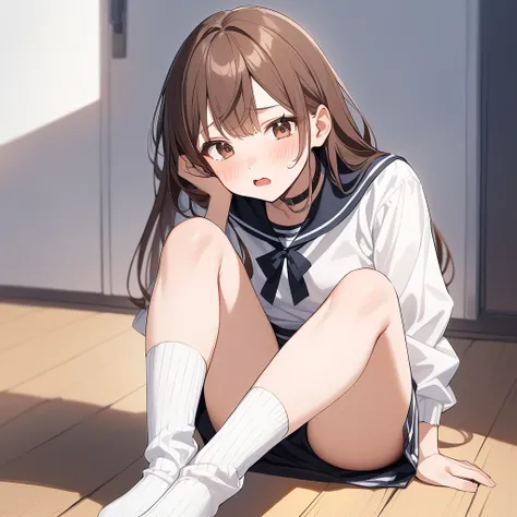 White ribbed socks.Make something great, Brown hair girl.Black choker,I was made a slave and forced to go to school..Whimpering.Embarrassing.