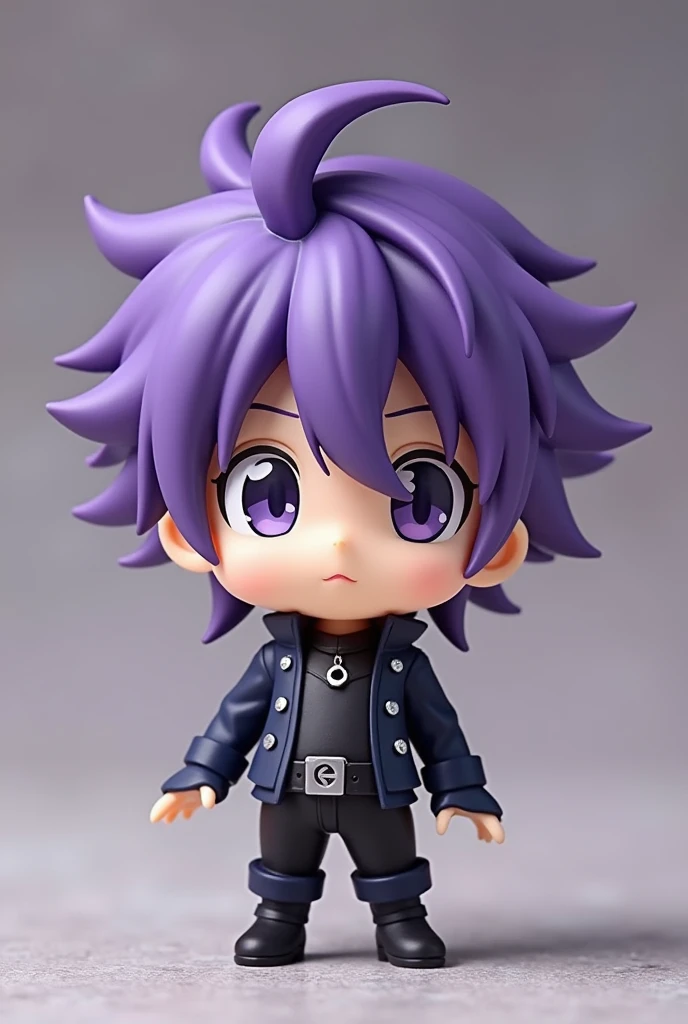 Milo of scorpio purple hair from the knights of the zodiac chibi version figure
