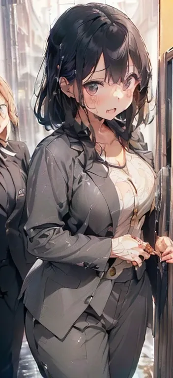 (must be follow these prompts:2.2),masterpiece,best quality,extremely detailed,(in her clothing:3.0),(in her formal styled business suit clothing:2.6),(adorable girl:2.5),(displayed one girl on single picture:2.4),(black hair:2.1),(lower height:2.3),(A sma...