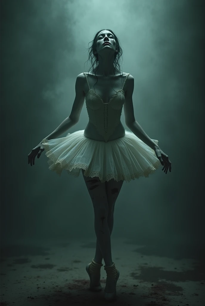 Zombie ballerina crying 