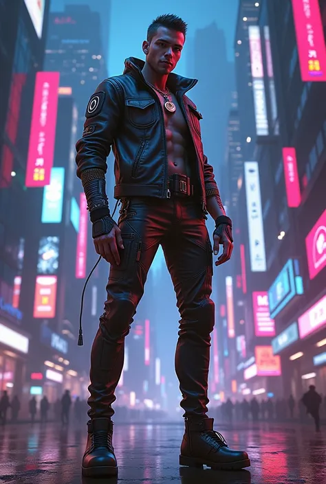 Image of cyberpunk2077 with the twitch streamer ramtrix as the protagonist