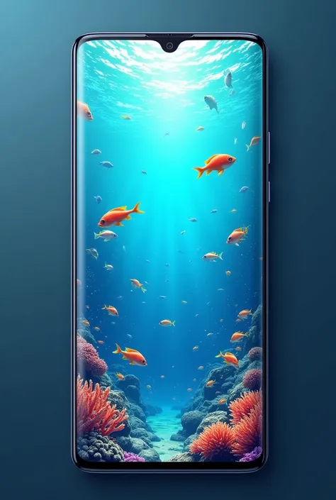 Create a phone with fish wallpaper