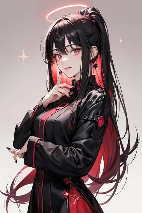 Shadow Ai resembles Ai but she has a black and red color scheme in place of Ais pink and white. Her eyes are red and in comparison to Ai, her expressions appear to be melancholic and she rarely ever smiles. She wears black nail polish. SPARKLE; GLITTER