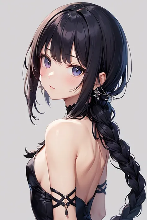 A character that combines elements of Victorian Gothic style and anime-style beautiful girls.。 The overall style is dark, gothic and classical.、 A character with an elegant and mysterious beauty.。 It is a character with a beautiful appearance and a calm pe...