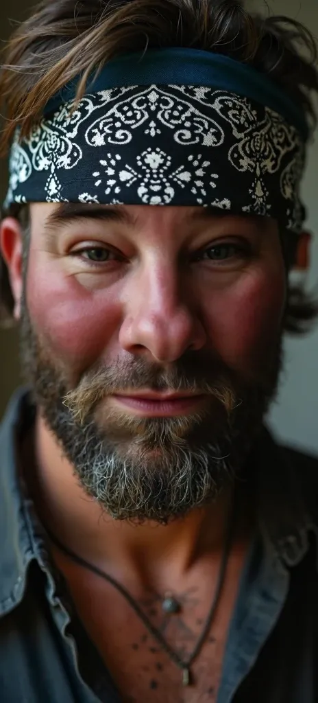 This man with a bandana cross-eyed with pubes on his face pedophile 