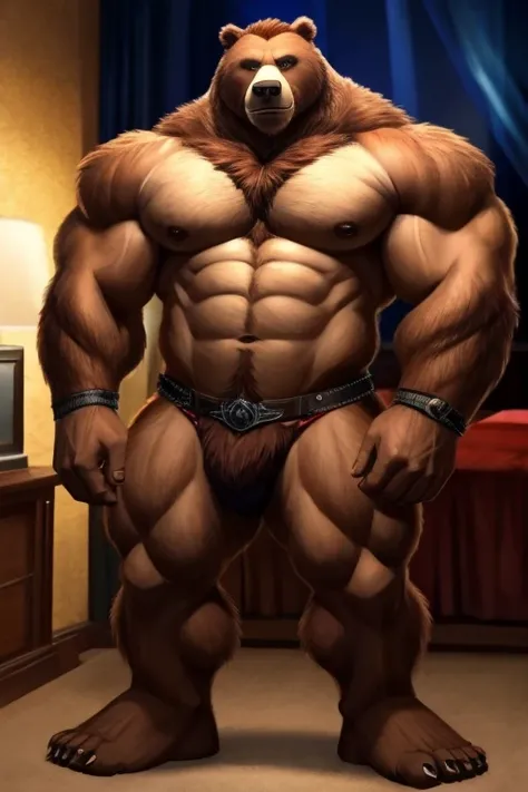 Height 200cm, Bear Beastman, Muscular々It is said that