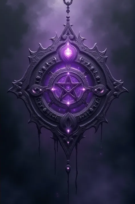 Create a purple black magic rune 