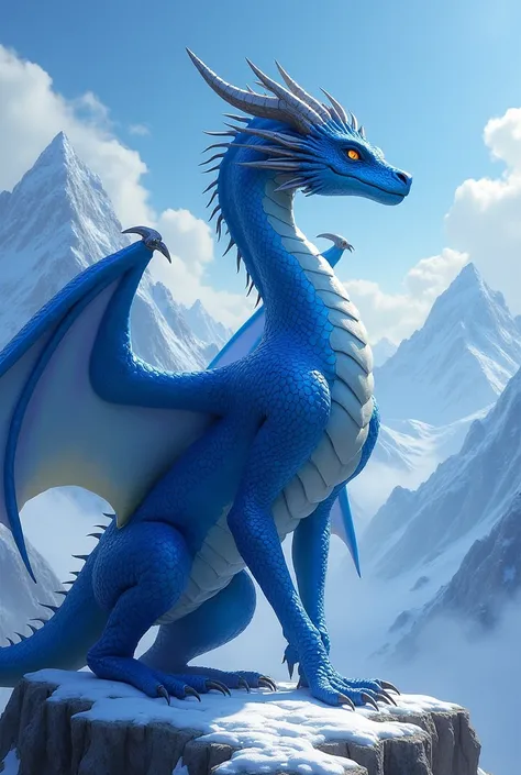 Blue female dragon