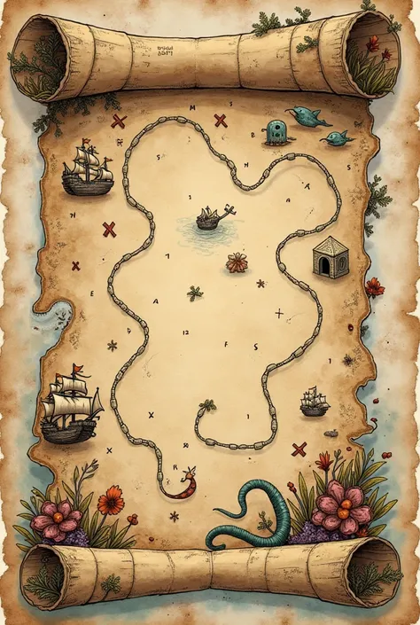 Treasure map drawn by a  boy 