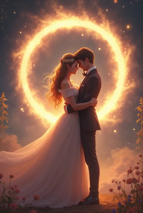 Lovers close by, ring of light, to the future, dress up, princess, love