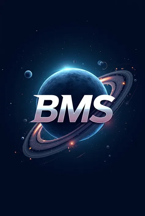 a logo for a company focused on imports named "BMS" with a space background
