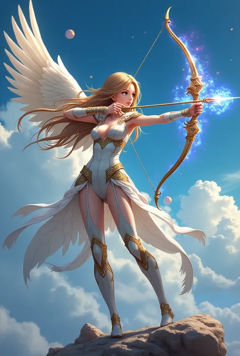 An anime version of a winged archer 