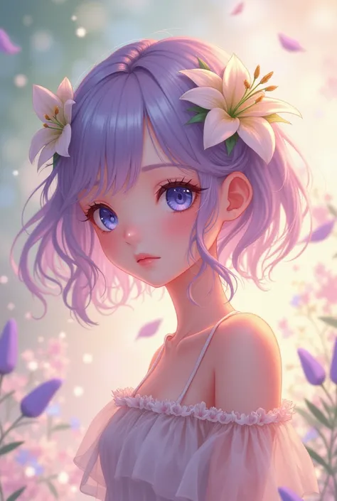 Lily themed anime girl