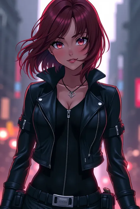 From Marvel Anime Girl Black Widow Frech Infinity Girl Mein Böse Black Jacket Zip 