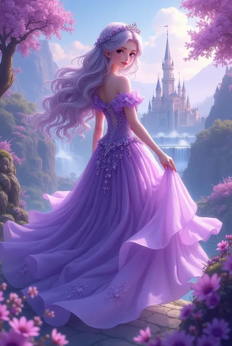 Purple themed anime princess