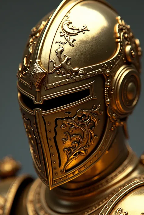 Part of gold helmet armor 