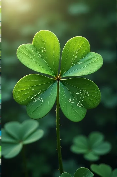 Four leaf clover with zodiac signs each leaf aquarius and libra, 