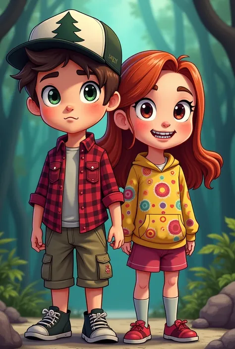 You can make Dipper and Mabel pines from the gravity falls series humanized 