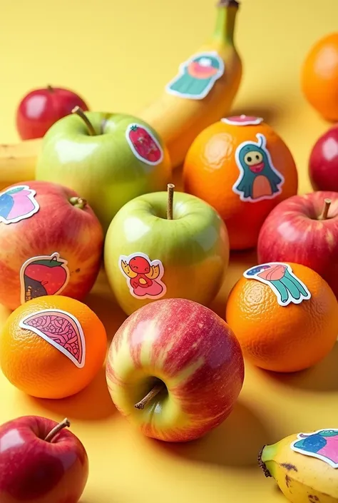 Stickers on fruit