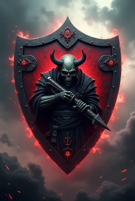 Shield of a football team called the damned 