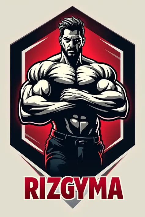 body builder, logo, RIZGYMa