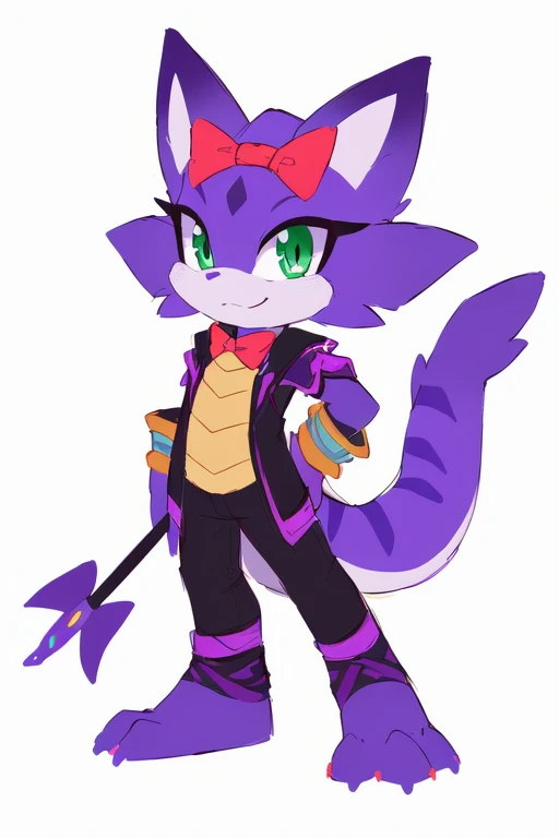 drawing of a purple cat with a bow on its head, anthro gecko, colored drawing, full color drawing, kobold, high quality colored sketch, anthro lizard, colored sketch, young male anthro dragon, very cute purple dragon, as an anthropomorphic dragon, elokitty...