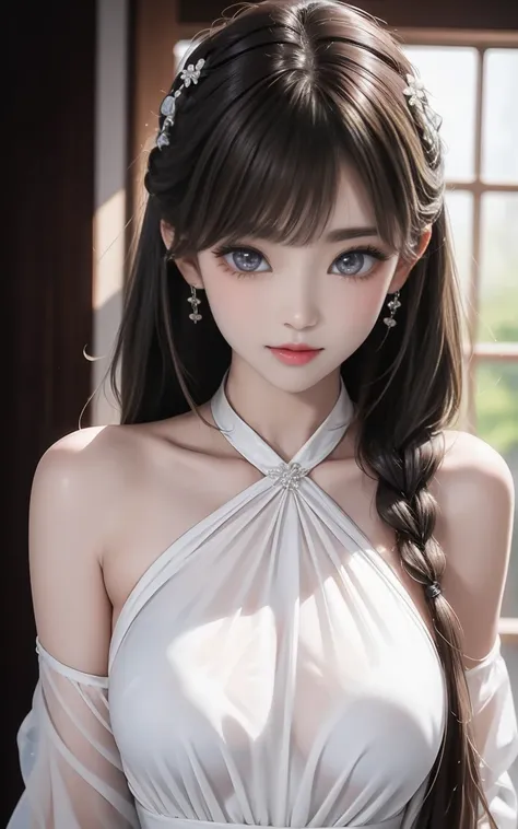 masterpiece, 1 beautiful girl, Delicate eyes, Purebred face_v1, Top quality, Ultra high resolution, (Reality: 1.4), Japanese, Korean, very beautiful, Korean Idol, Beautiful skin, slim，Very sexy, (超Reality), (high resolution), (8K), (Very detailed), Delicat...