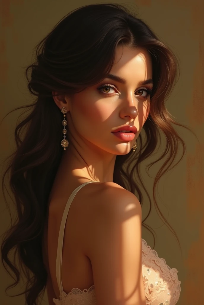 (best quality,4k,8k,highres,masterpiece:1.2),ultra-detailed,(realistic,photorealistic,photo-realistic:1.37),hyperrealistic oil painting,female figure,full body character,sensual,highly detailed fine art,beautiful detailed eyes,beautiful detailed lips,extre...